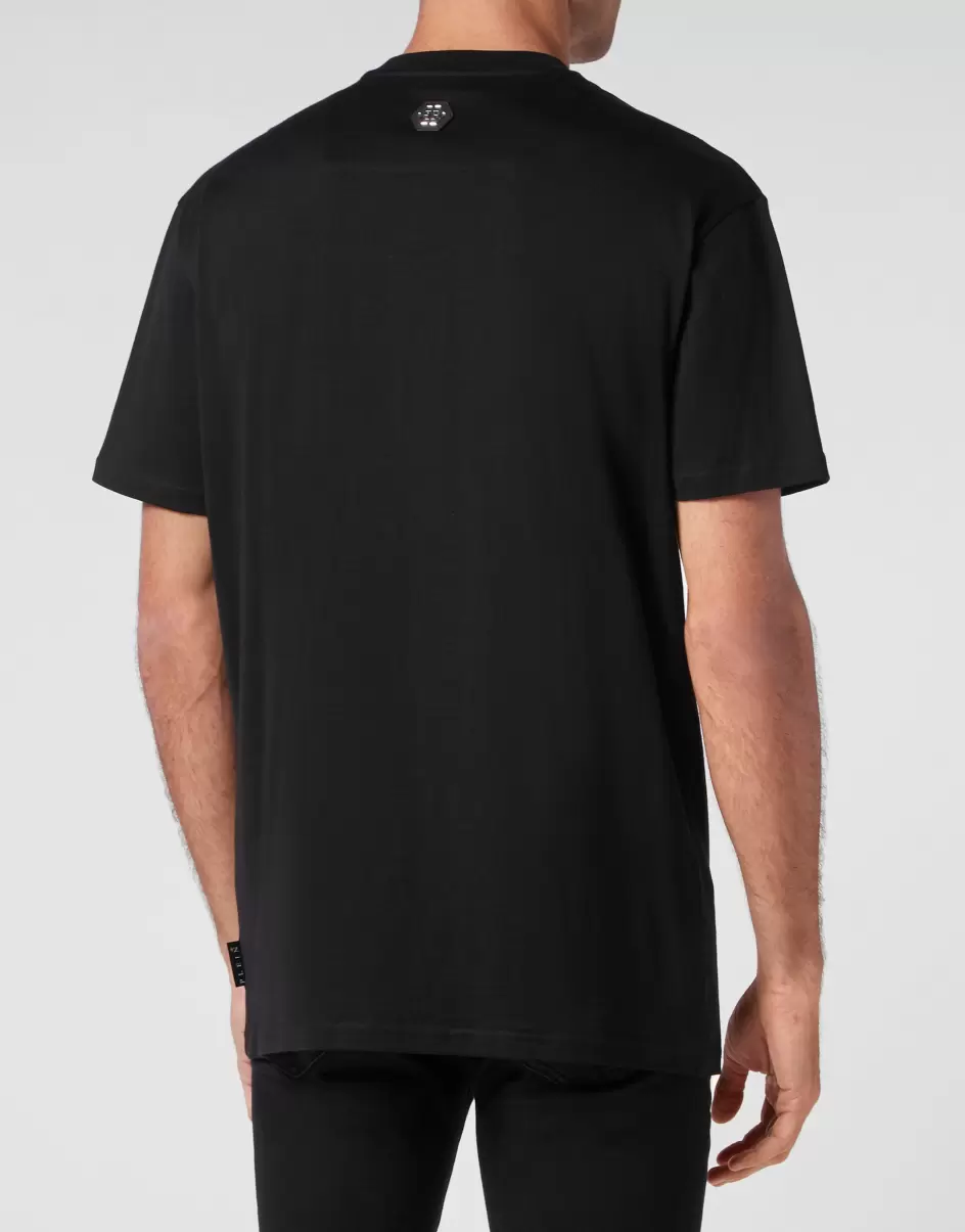 Black Philipp Plein Herren Mode T-Shirt T-Shirt Round Neck Ss Snake - 2