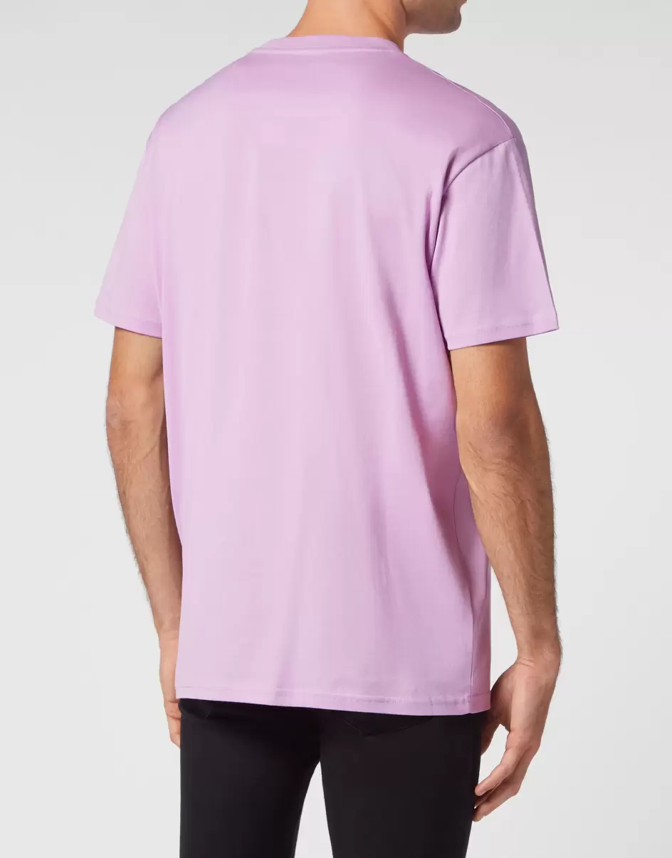 Philipp Plein T-Shirt T-Shirt Round Neck Ss Snake Mode Herren Lilac - 2