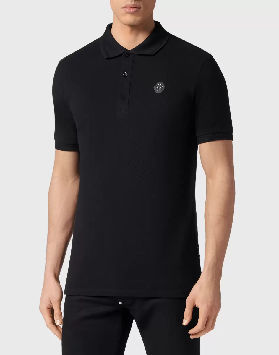 Philipp Plein Slim Fit Polo Shirt Ss Snake T-Shirt Black Design Herren - 2