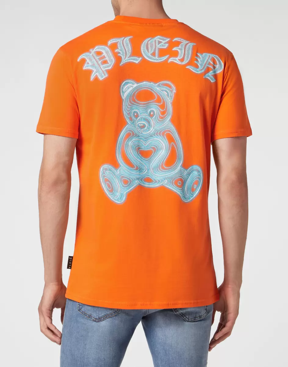 T-Shirt Round Neck Ss Teddy Bear Philipp Plein Herren Hersteller Orange T-Shirt - 2