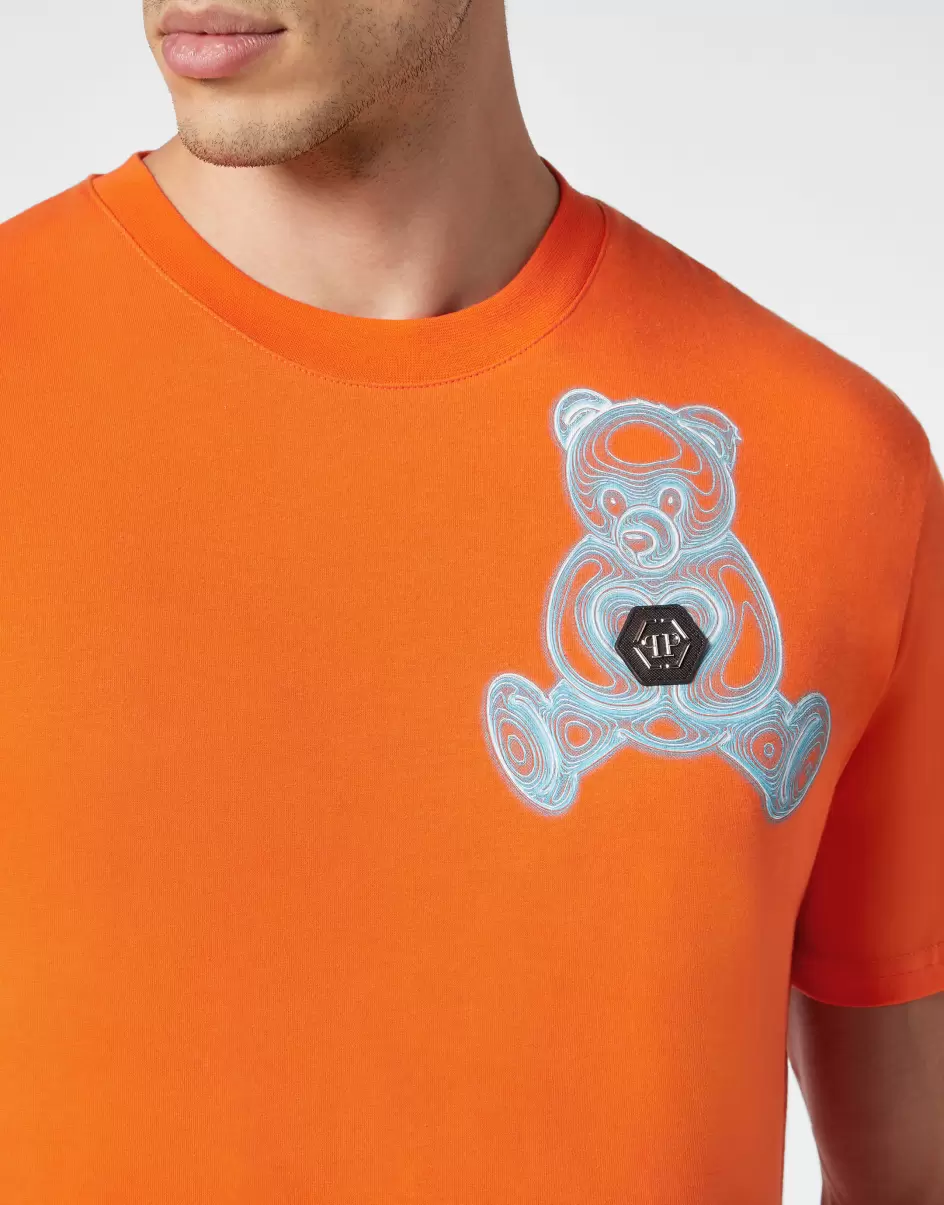 T-Shirt Round Neck Ss Teddy Bear Philipp Plein Herren Hersteller Orange T-Shirt - 4