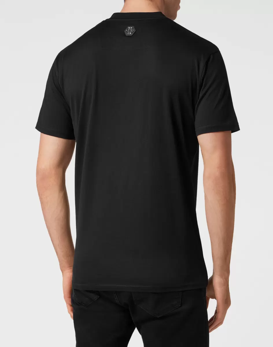 T-Shirt Round Neck Ss Black Philipp Plein Herren T-Shirt Umweltfreundlich - 2