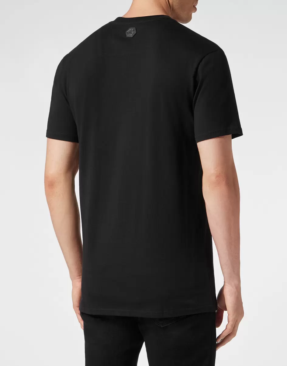 Philipp Plein Black Herren T-Shirt V-Neck Ss Robustheit T-Shirt - 2