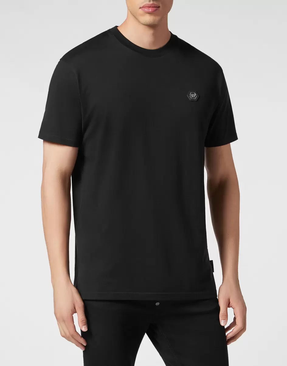 Verkaufen T-Shirt Round Neck Ss Hexagon Philipp Plein T-Shirt Herren Black - 1