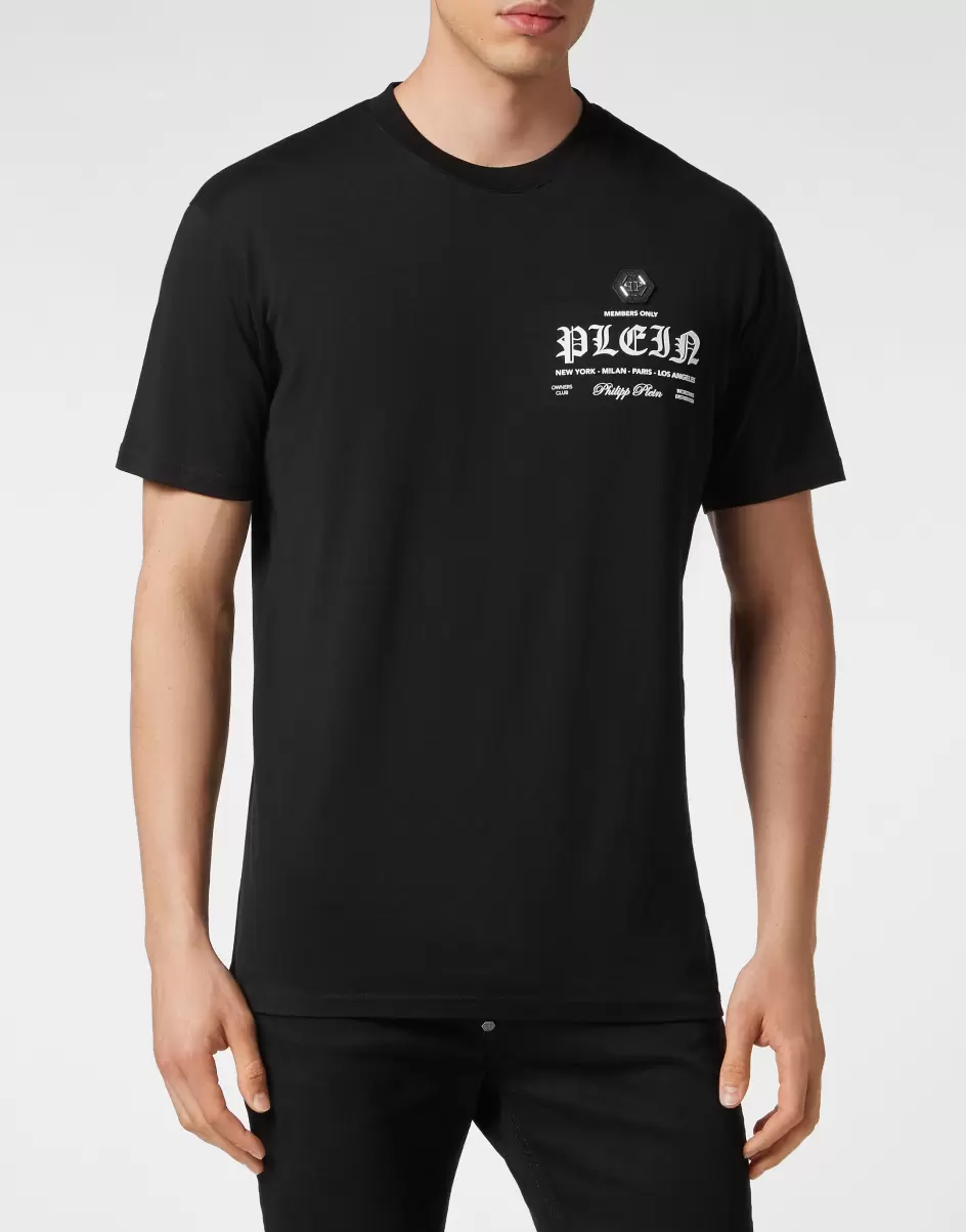 T-Shirt Philipp Plein Herren Black Reduzierter Preis T-Shirt Round Neck Ss - 1