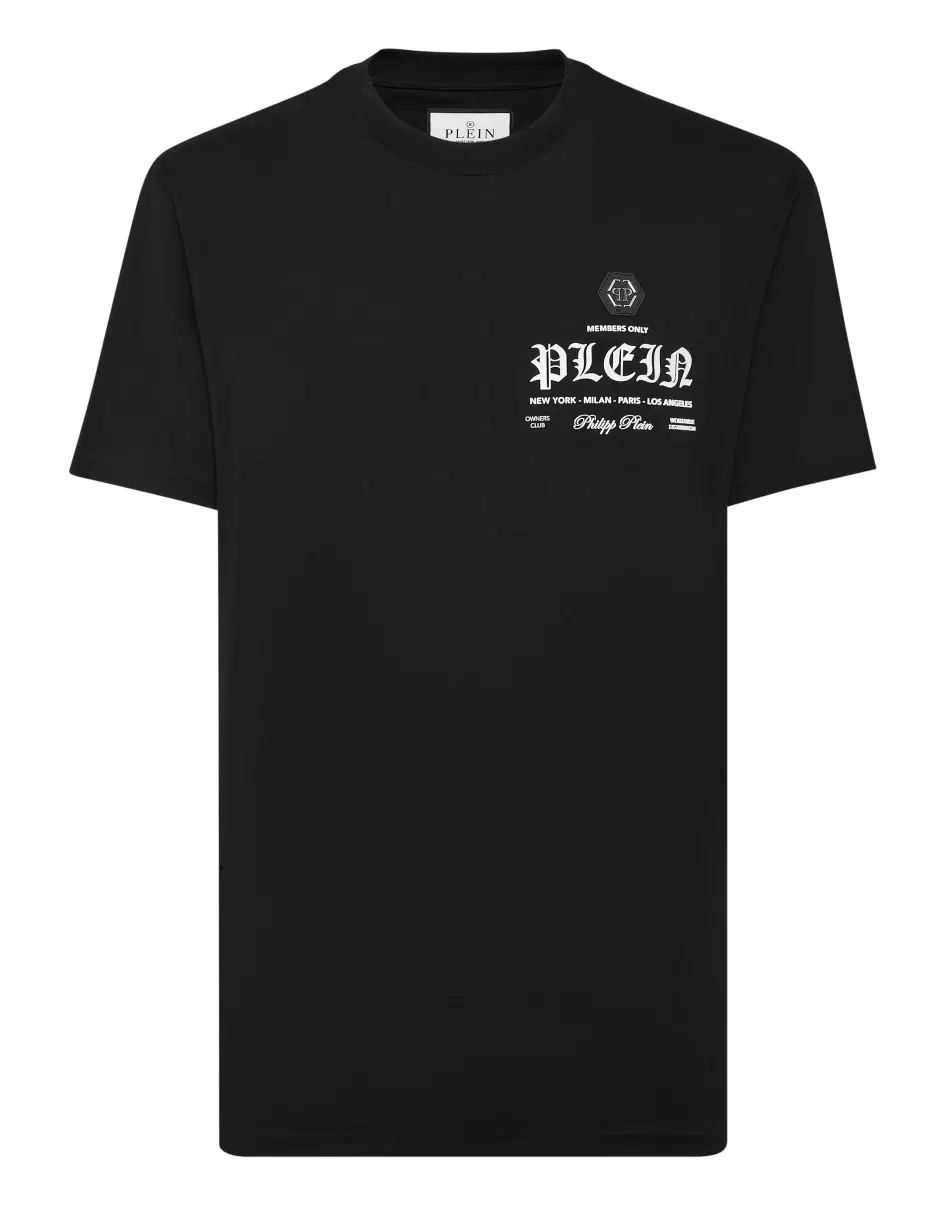 T-Shirt Philipp Plein Herren Black Reduzierter Preis T-Shirt Round Neck Ss