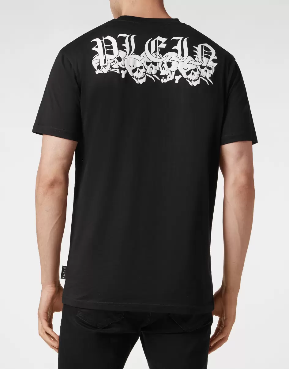 T-Shirt Round Neck Ss Herren Philipp Plein T-Shirt Zuverlässigkeit Black - 2