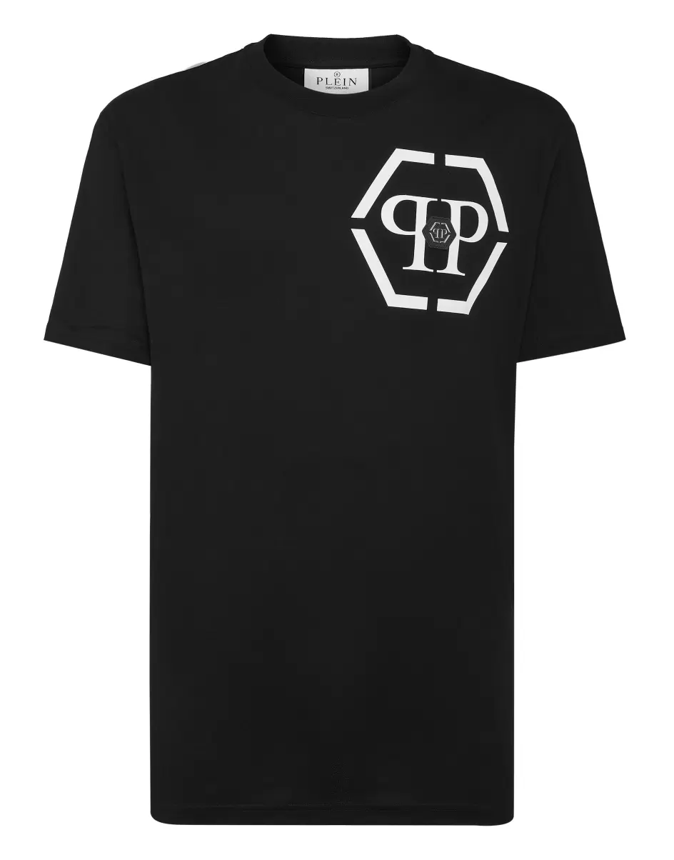 T-Shirt Round Neck Ss Herren Philipp Plein T-Shirt Zuverlässigkeit Black