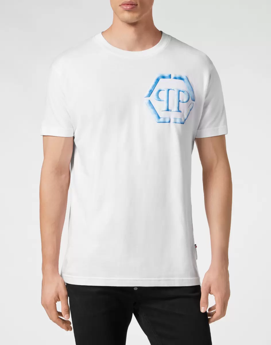 T-Shirt Round Neck Ss Hexagon Philipp Plein Verkaufspreis Herren White T-Shirt - 1