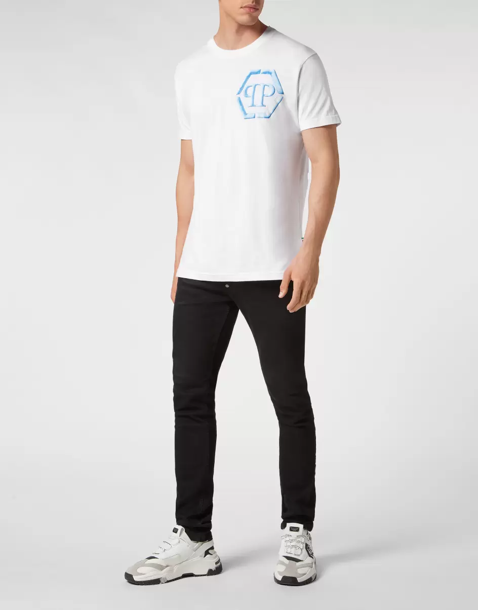 T-Shirt Round Neck Ss Hexagon Philipp Plein Verkaufspreis Herren White T-Shirt - 3