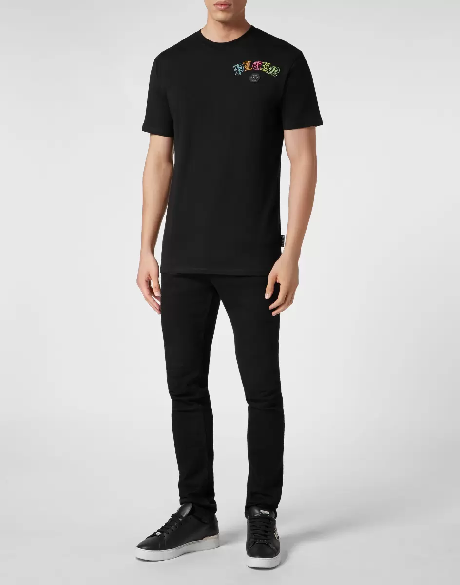 Philipp Plein T-Shirt Embroidered T-Shirt Round Neck Ss With Crystals Gothic Plein Black Frühbucherrabatt Herren - 3