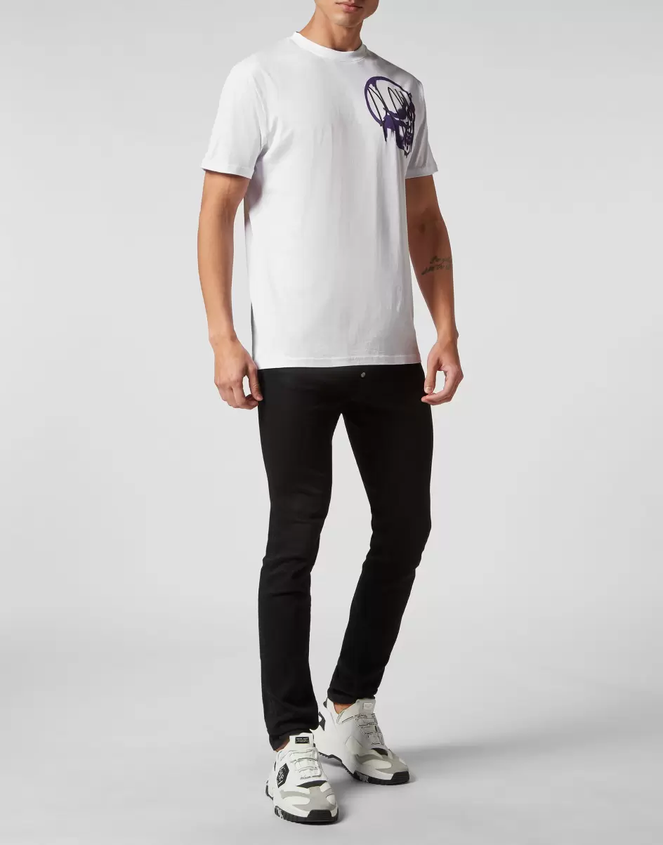Philipp Plein T-Shirt White Preisangebot T-Shirt Round Neck Ss Herren - 3
