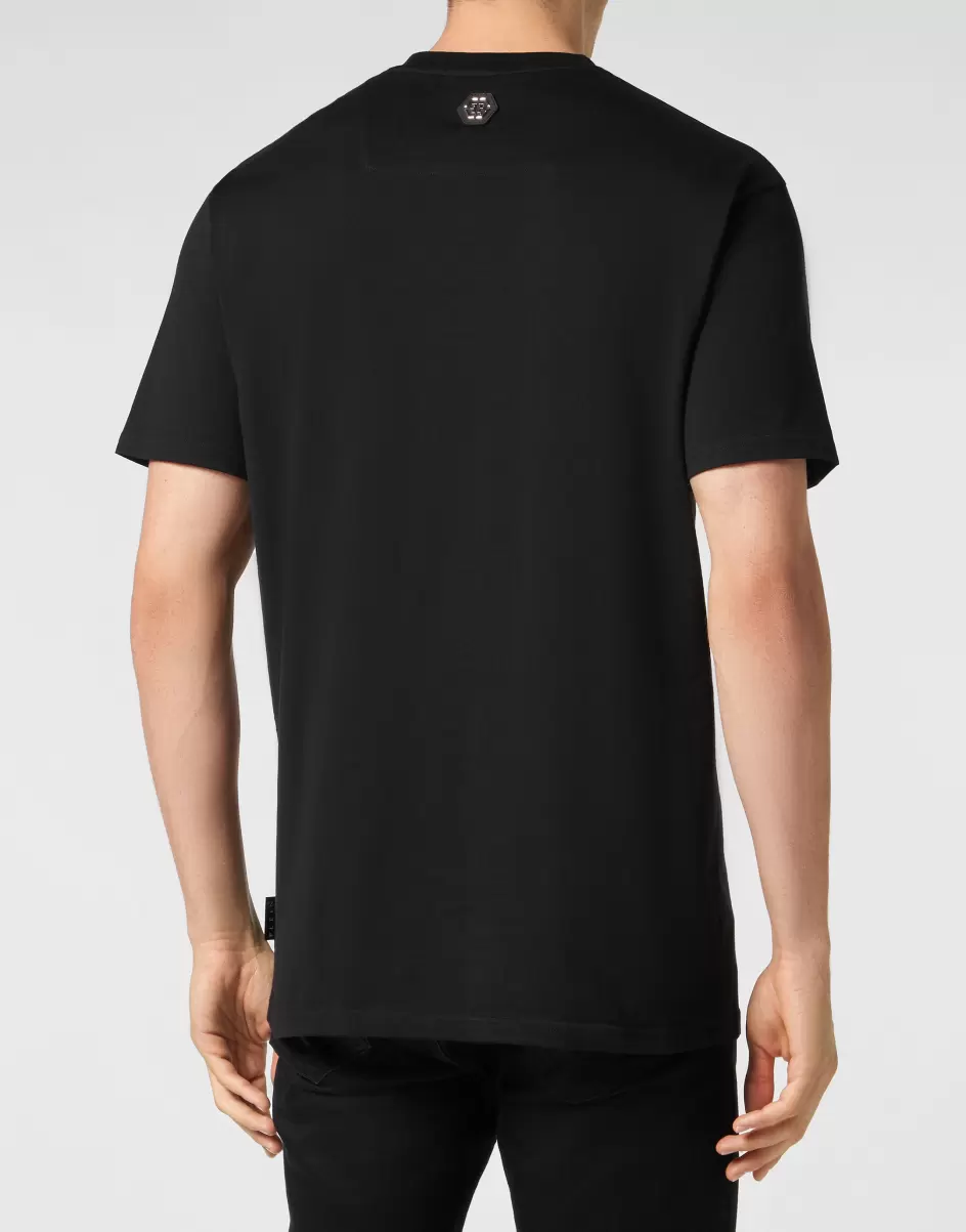 T-Shirt Round Neck Ss With Crystals Black T-Shirt Preisnachlass Philipp Plein Herren - 2
