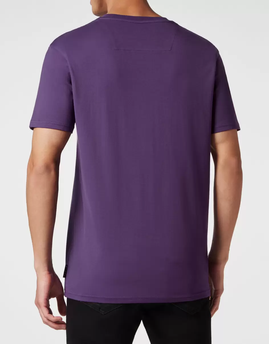 Philipp Plein Herren T-Shirt Purple Produkt T-Shirt Round Neck Ss Skull&Bones - 2