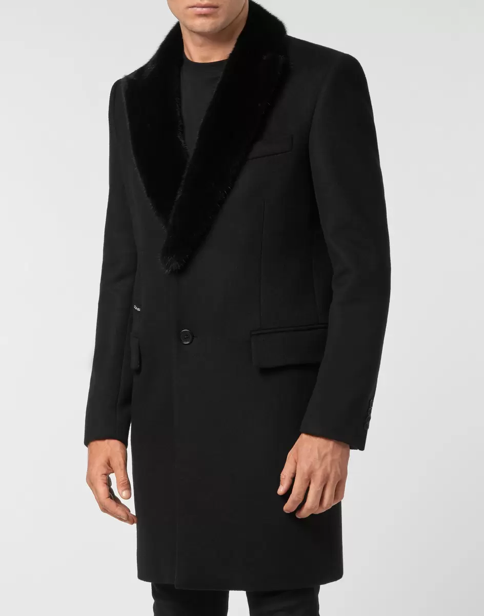 Herren Oberbekleidung & Mäntel Markenstrategie Coat Long Gothic Plein Black Philipp Plein - 1