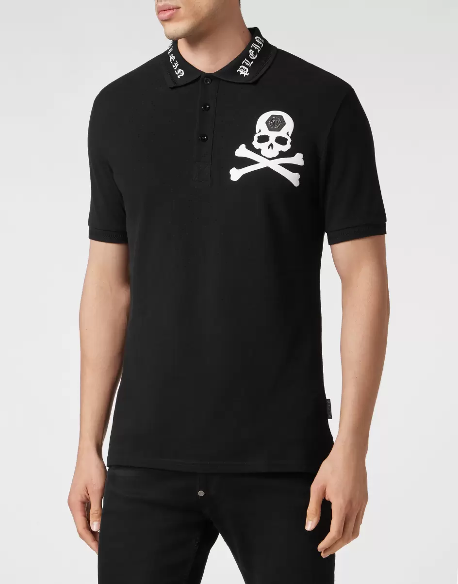Polo Shirt Ss Skull&Bones Verkaufen Herren Poloshirts Philipp Plein Black - 1