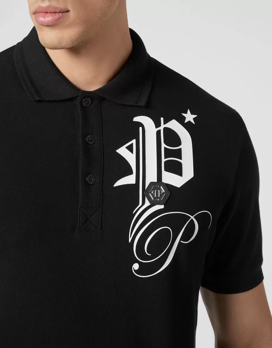 Neues Produkt Poloshirts Polo Shirt Ss Gothic Plein Herren Black Philipp Plein - 4