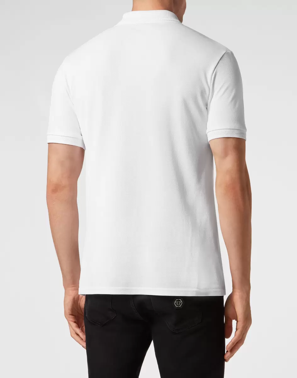 White Design Herren Polo Shirt Ss Gothic Plein Philipp Plein Poloshirts - 2