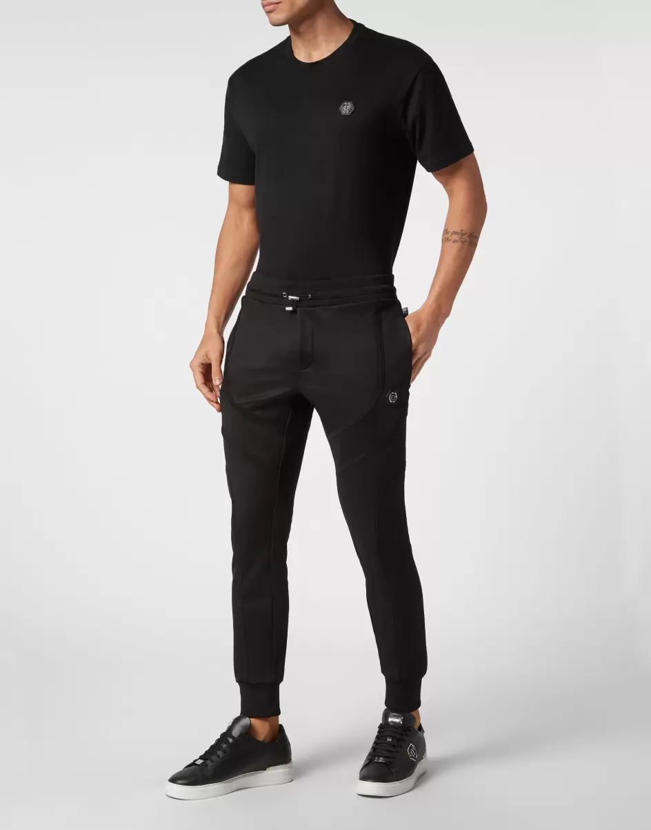 Qualität Herren Black Philipp Plein Street Couture Jogging Trousers Basic - 3