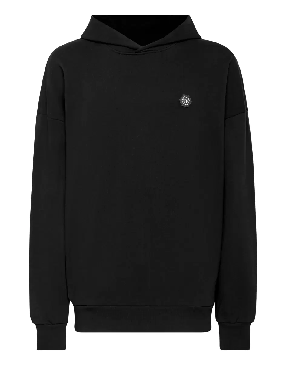 Street Couture Hoodie Sweatshirt Pp Glass Black Kundendienst Philipp Plein Herren