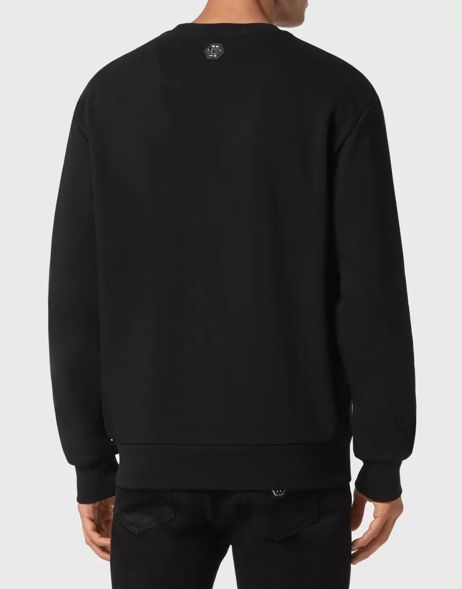 Philipp Plein Herren Street Couture Black / Multicolored Sweatshirt Chrome Billig - 2
