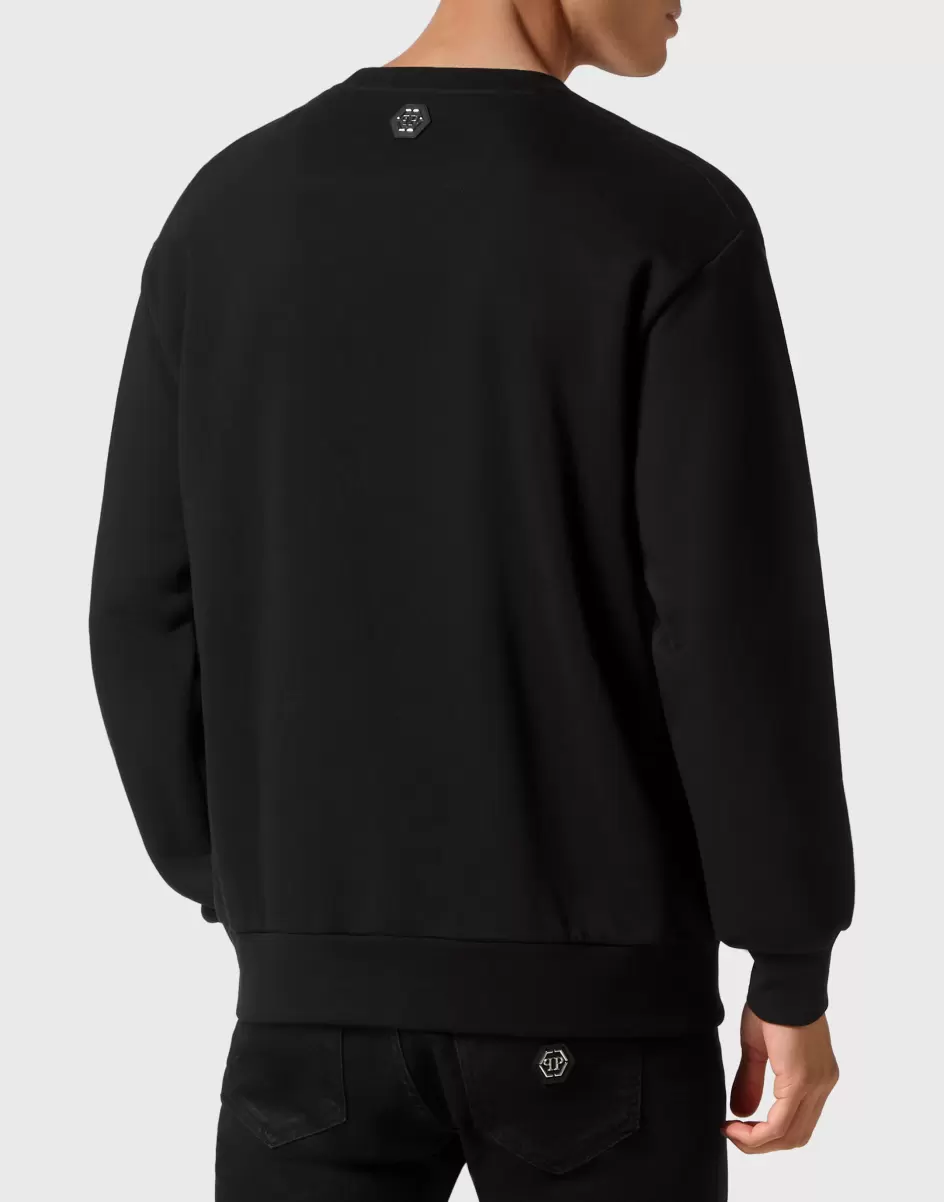 Sweatshirt Ls Pp Glass Street Couture Herren Philipp Plein Produktion Black / Multicolored - 2