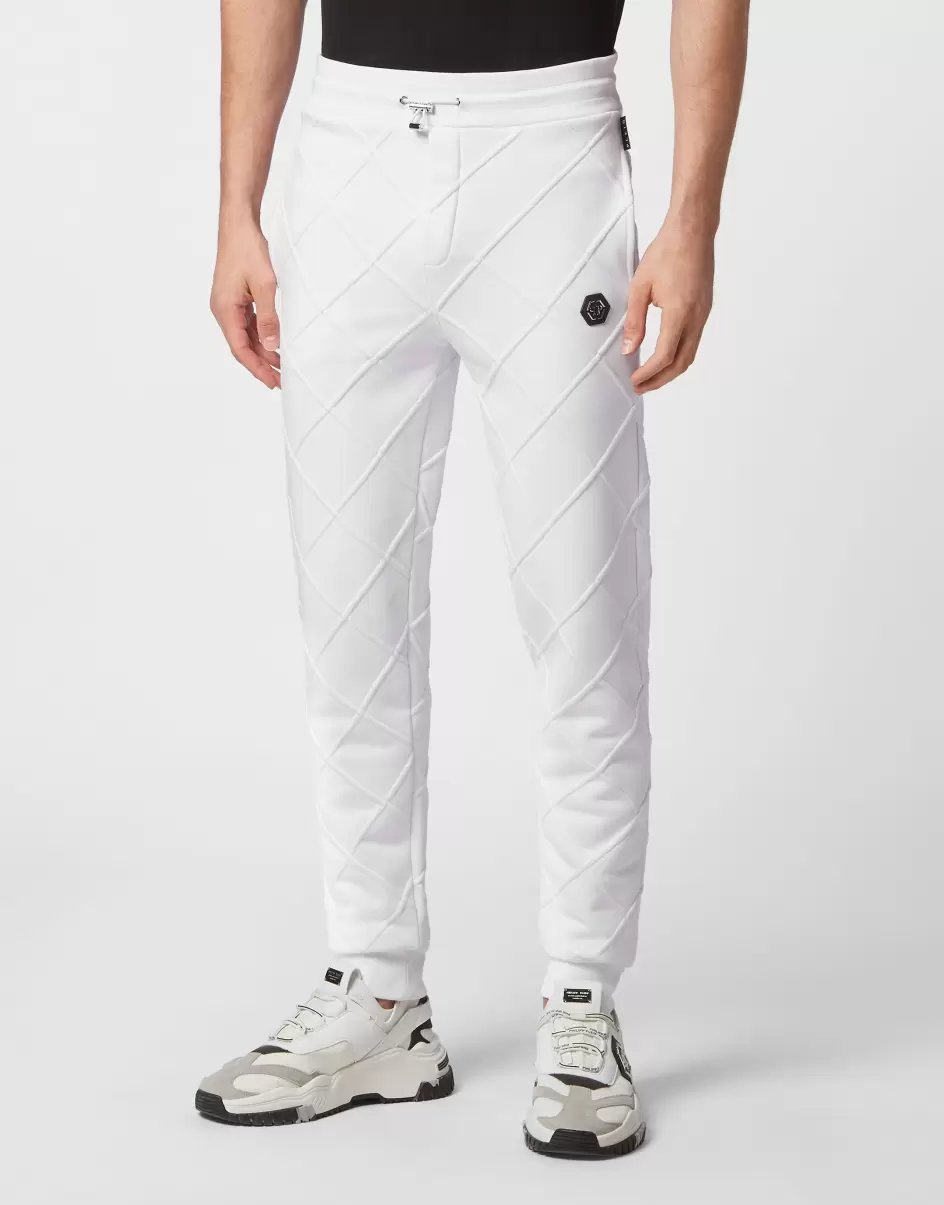 White Philipp Plein Jogging Trousers Street Couture Geschäft Herren - 1
