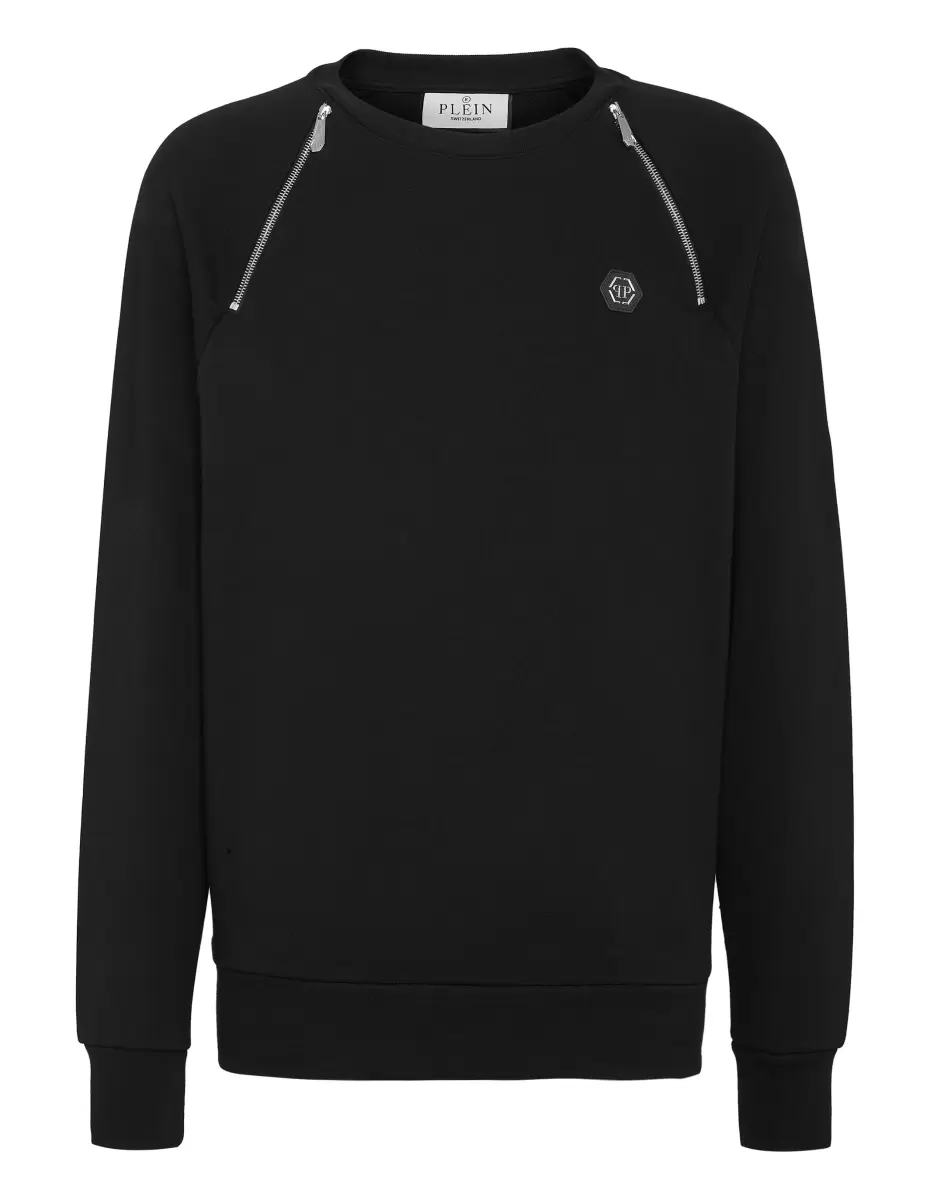Street Couture Black Herren Kaufen Zip Chain Sweatshirt Ls Philipp Plein