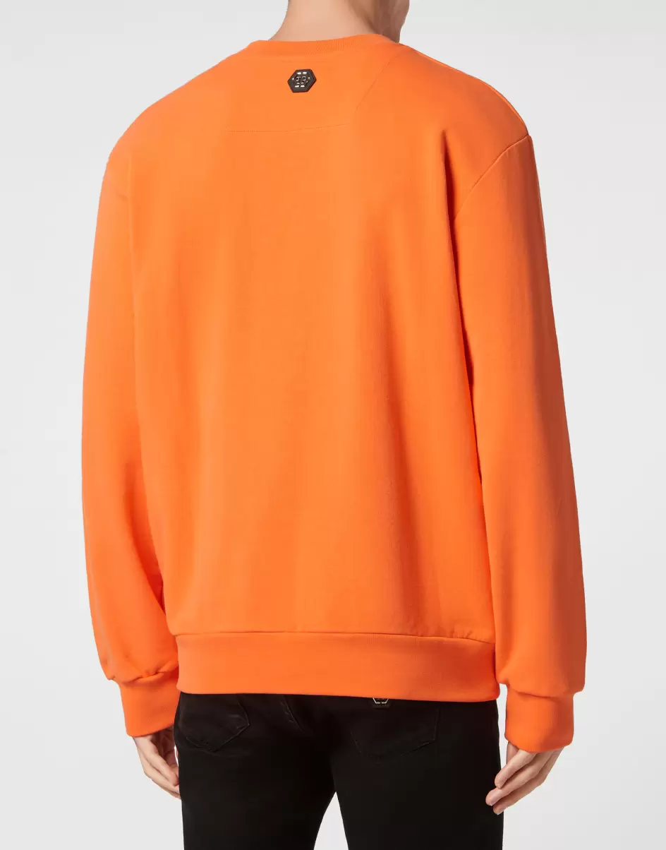 Sweatshirt Roundneck Teddy Bear Orange Street Couture Herren Rabattcode Philipp Plein - 2
