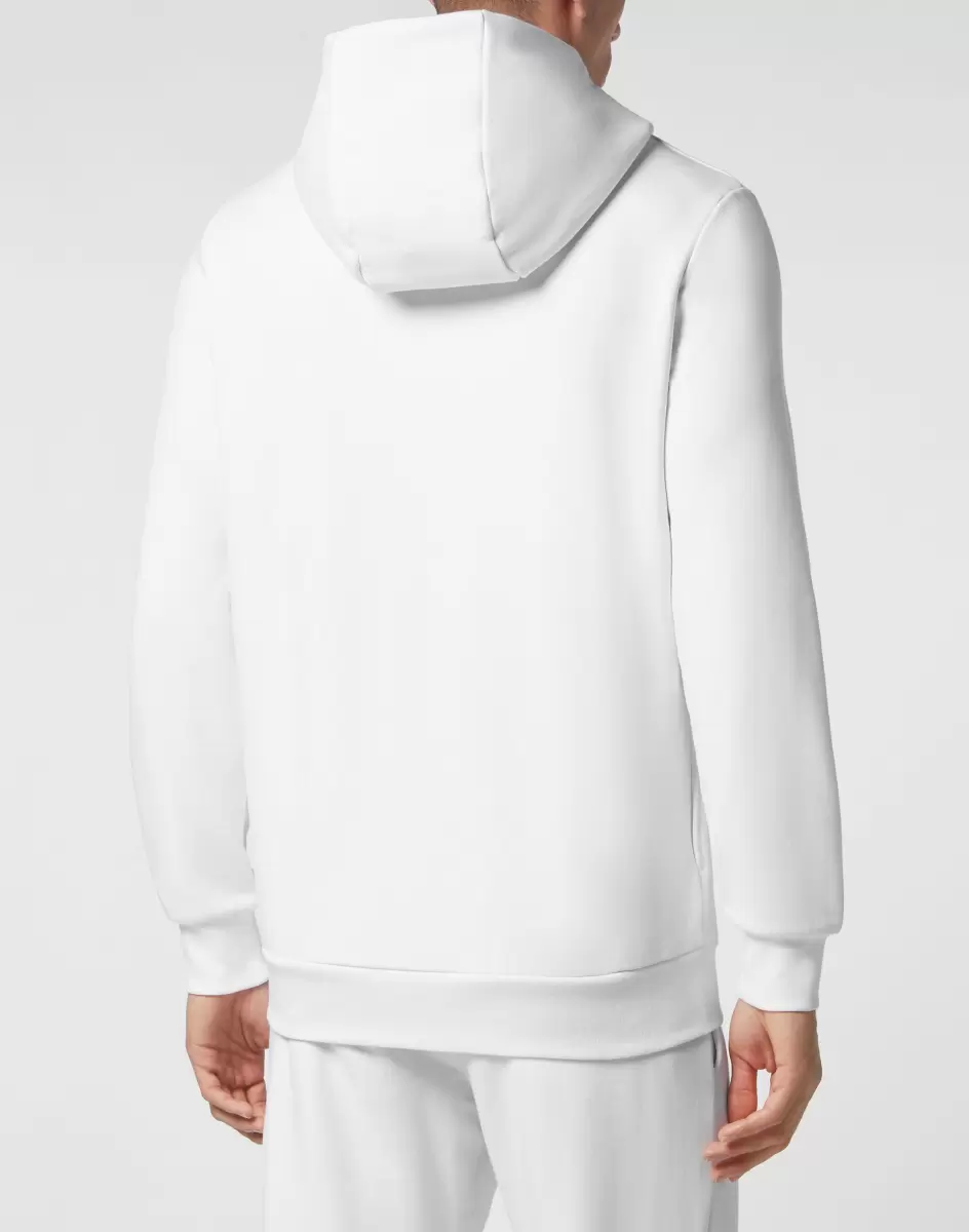 Hoodie Sweatjacket Gothic Plein Herren Street Couture Exklusiv White Philipp Plein - 2