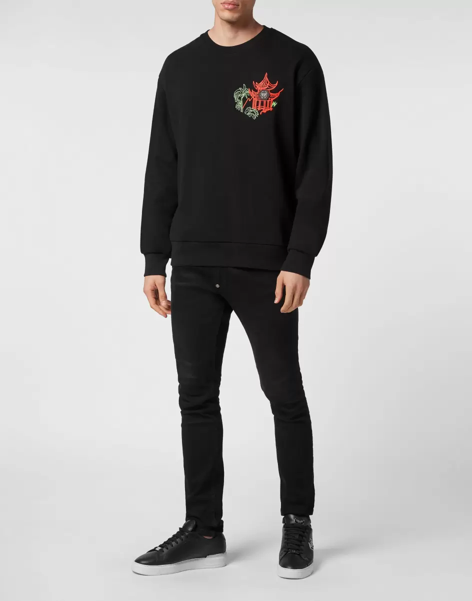 Sweatshirt Ls Black Herren Philipp Plein Street Couture Rabattcode - 3