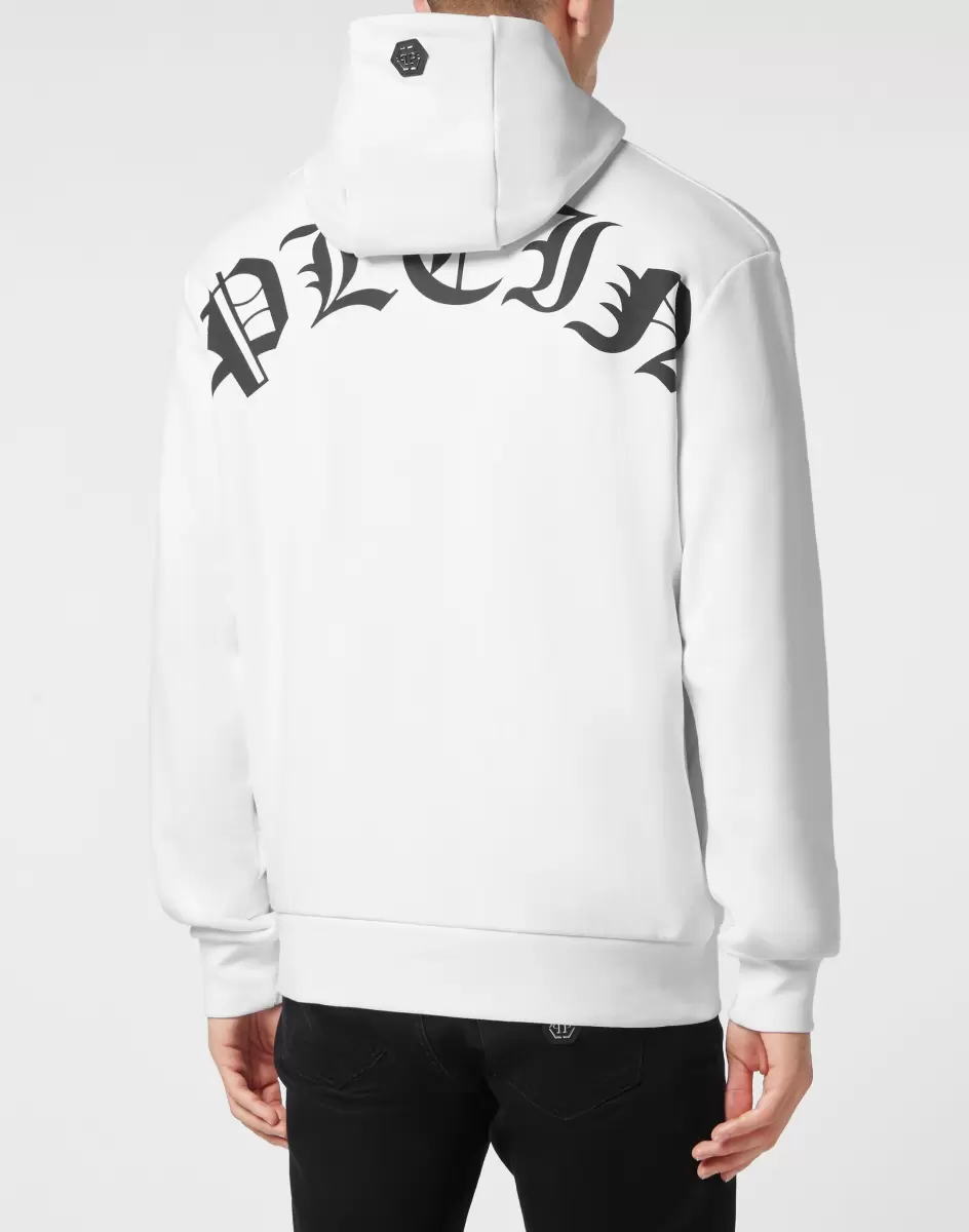 Produktstandard White Street Couture Hoodie Sweatshirt With Crystals Smile Herren Philipp Plein - 2