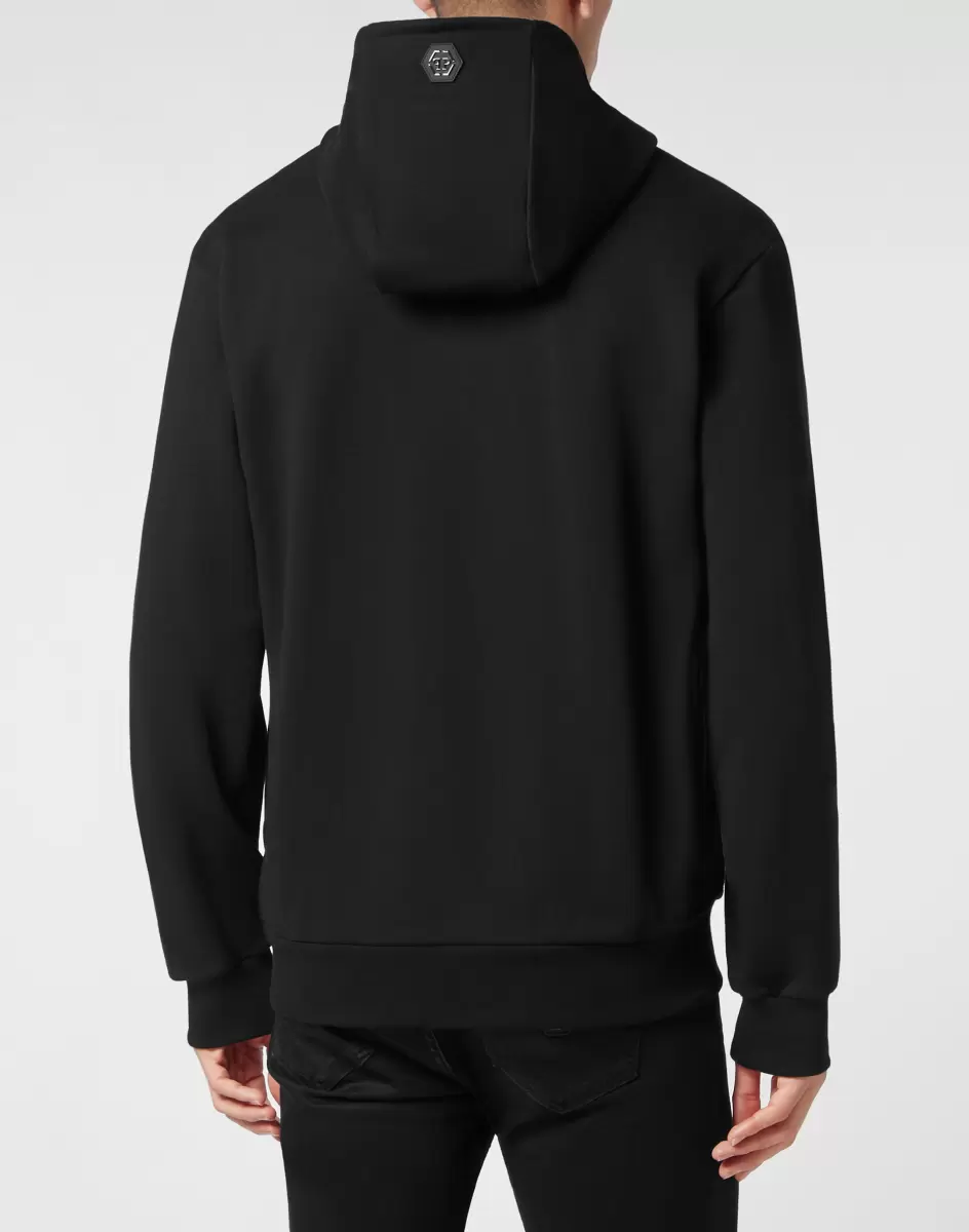 Merkmal Philipp Plein Street Couture Hoodie Sweatshirt Herren Black - 2