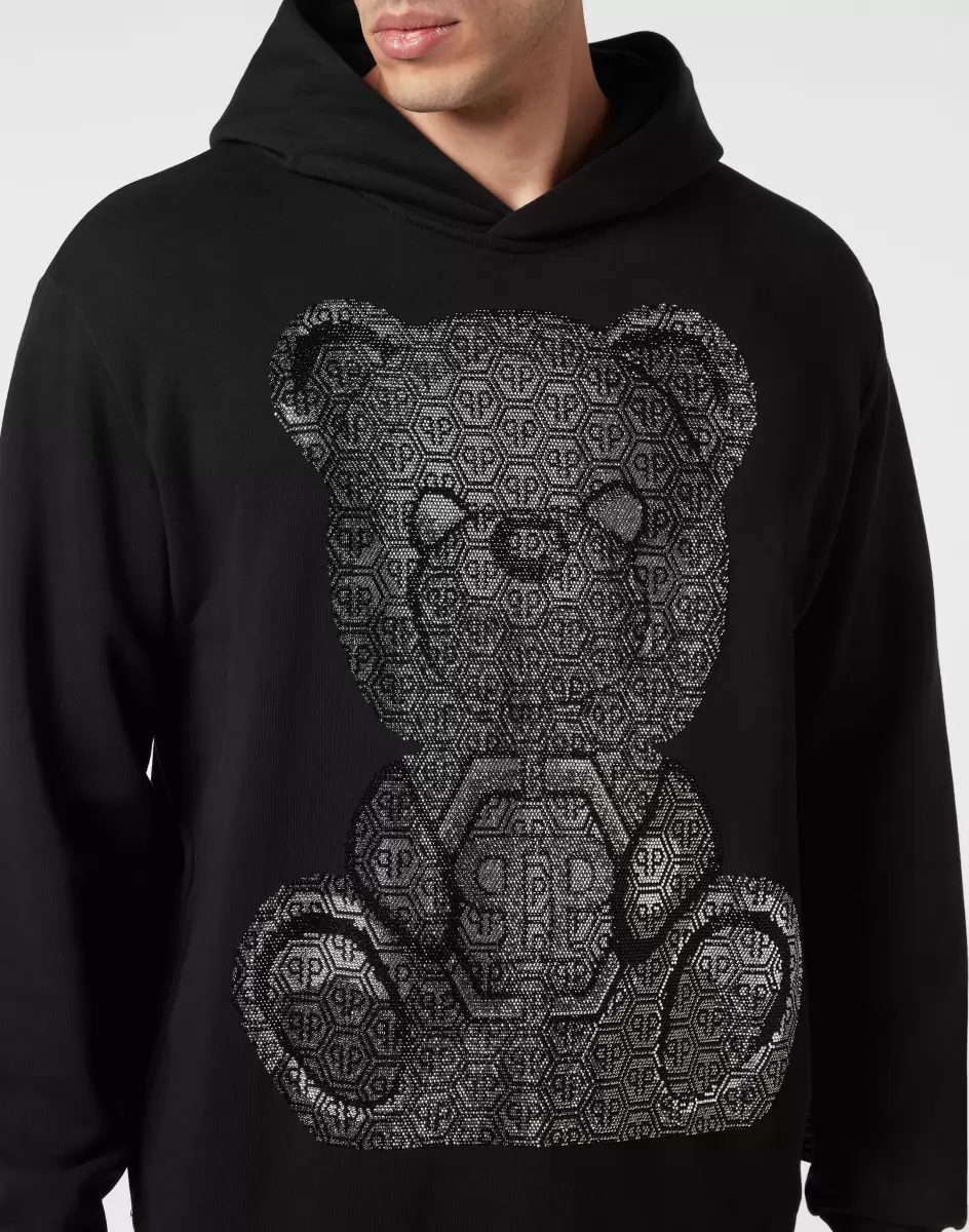 Herren Hoodie Sweatshirt 3D Teddy Black Philipp Plein Pullover / Hoodies / Jacken Haltbarkeit - 4