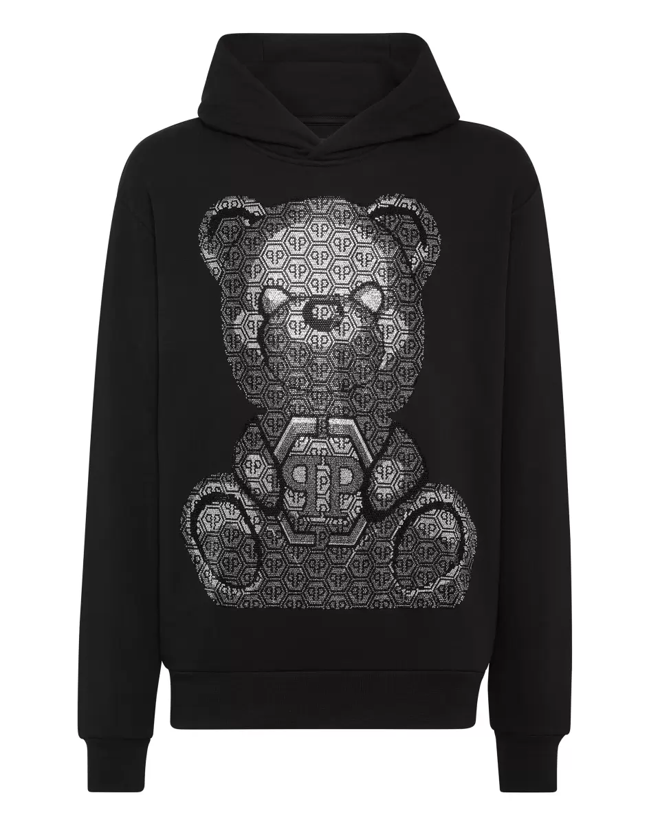 Herren Hoodie Sweatshirt 3D Teddy Black Philipp Plein Pullover / Hoodies / Jacken Haltbarkeit