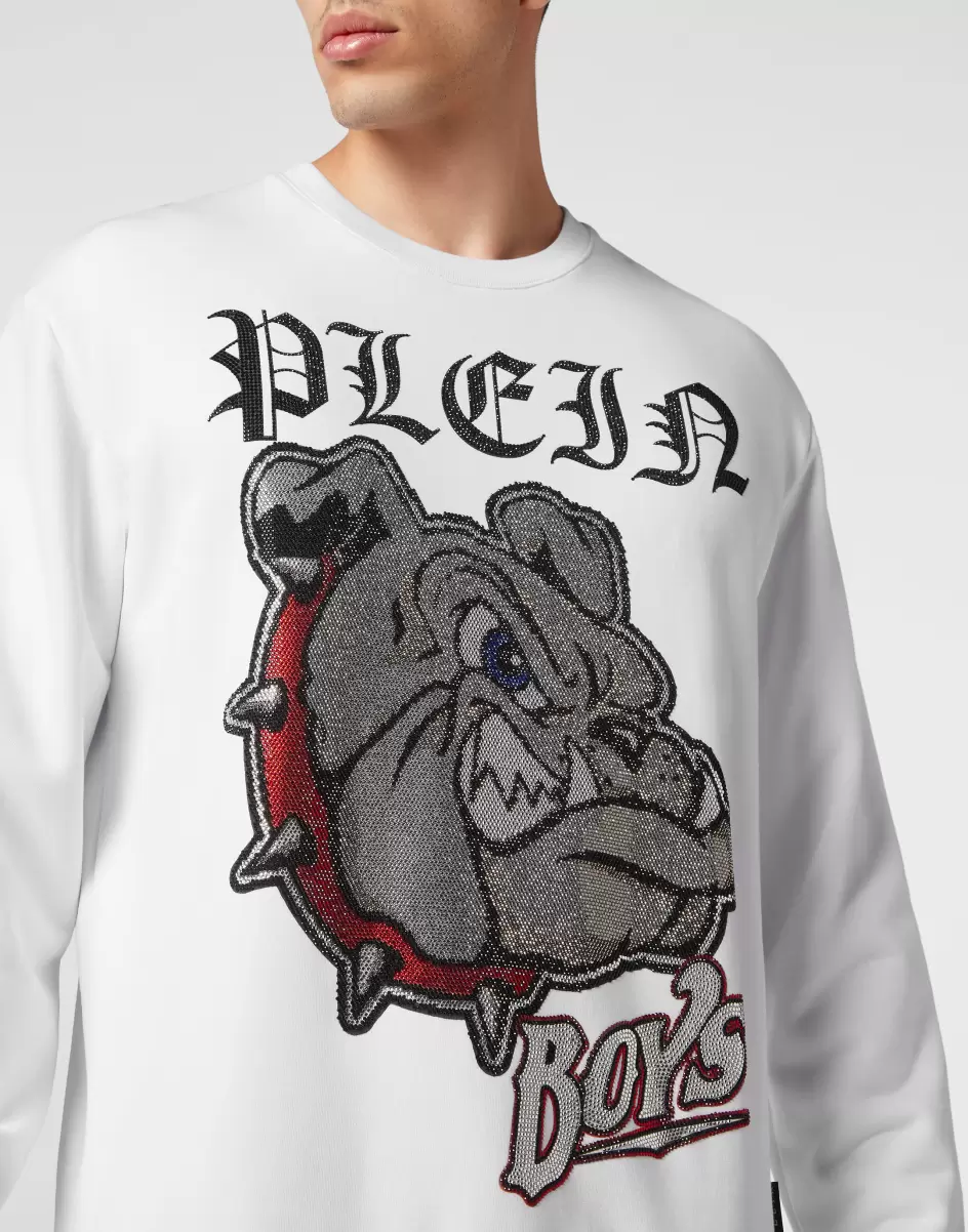 Philipp Plein Sweatshirt Ls Bulldogs White Pullover / Hoodies / Jacken Herren Rabattcode - 4