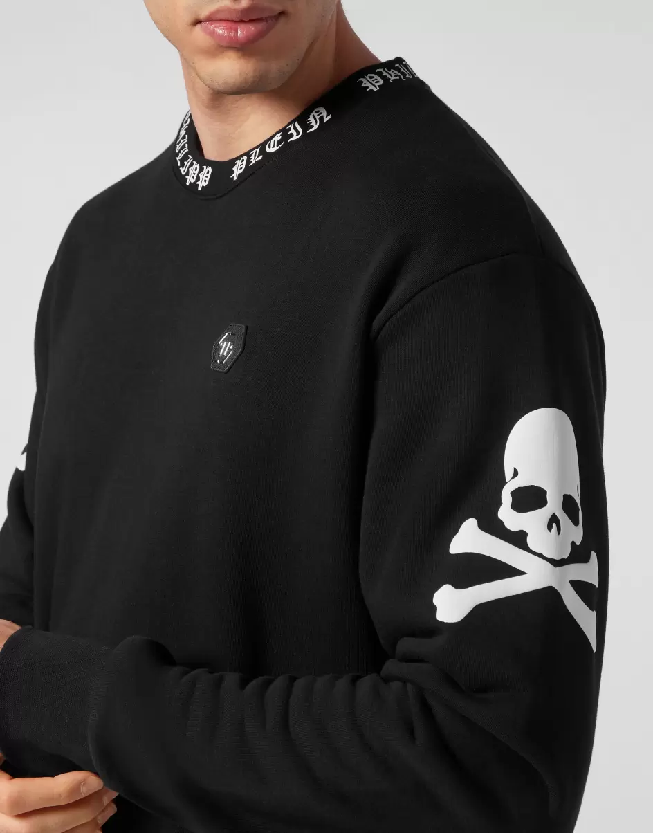 Black Herren Philipp Plein Pullover / Hoodies / Jacken Markenpositionierung Sweatshirt Ls Skull&Bones - 4