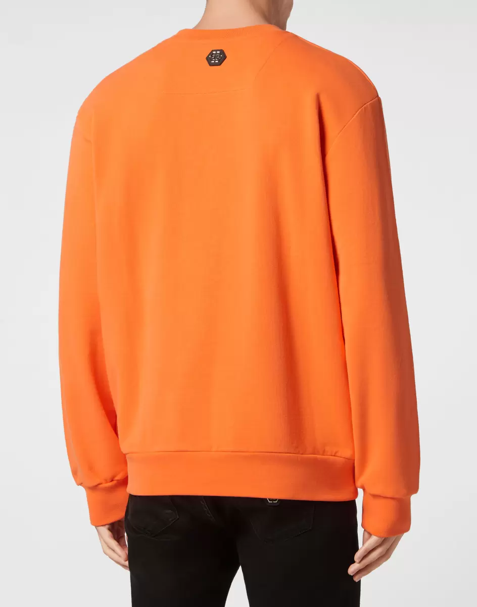 Pullover / Hoodies / Jacken Herren Orange Sweatshirt Roundneck Teddy Bear Mode Philipp Plein - 2