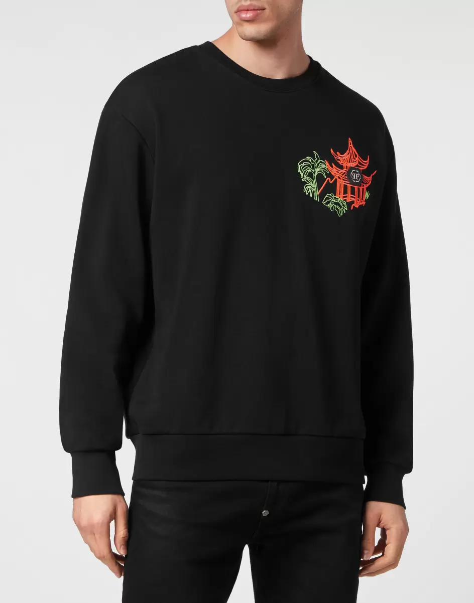 Philipp Plein Black Sweatshirt Ls Pullover / Hoodies / Jacken Konsumgut Herren - 1