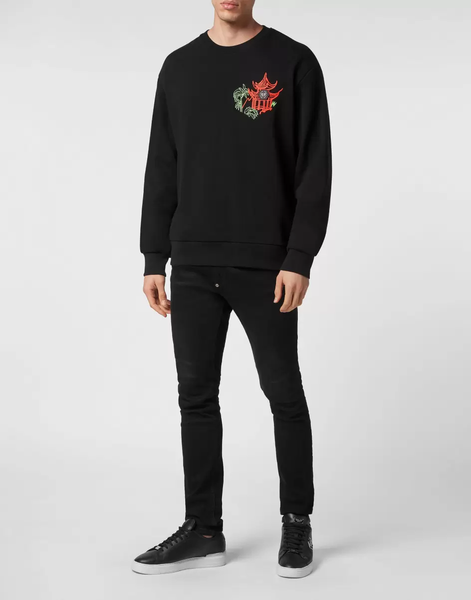 Philipp Plein Black Sweatshirt Ls Pullover / Hoodies / Jacken Konsumgut Herren - 3