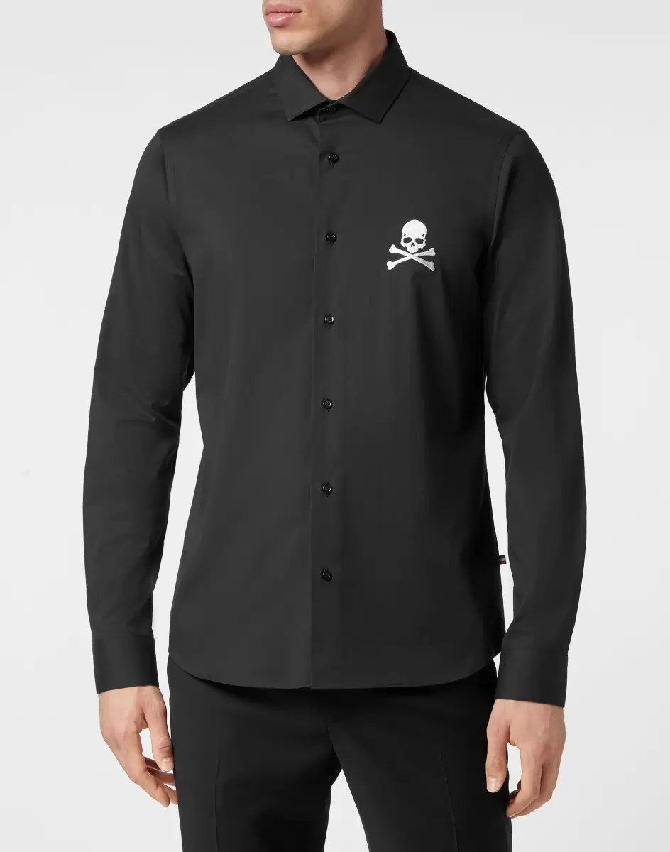 Hemden Herren Black Philipp Plein Shirt Sugar Daddy Skull&Bones 2024 - 1
