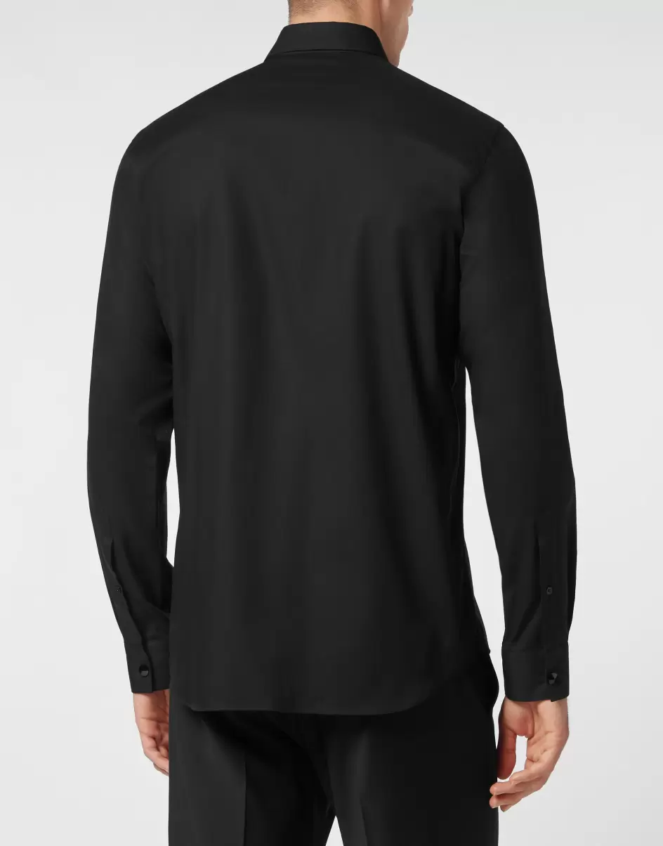 Hemden Black Herren Teuer Black Tie Shirt Philipp Plein - 2