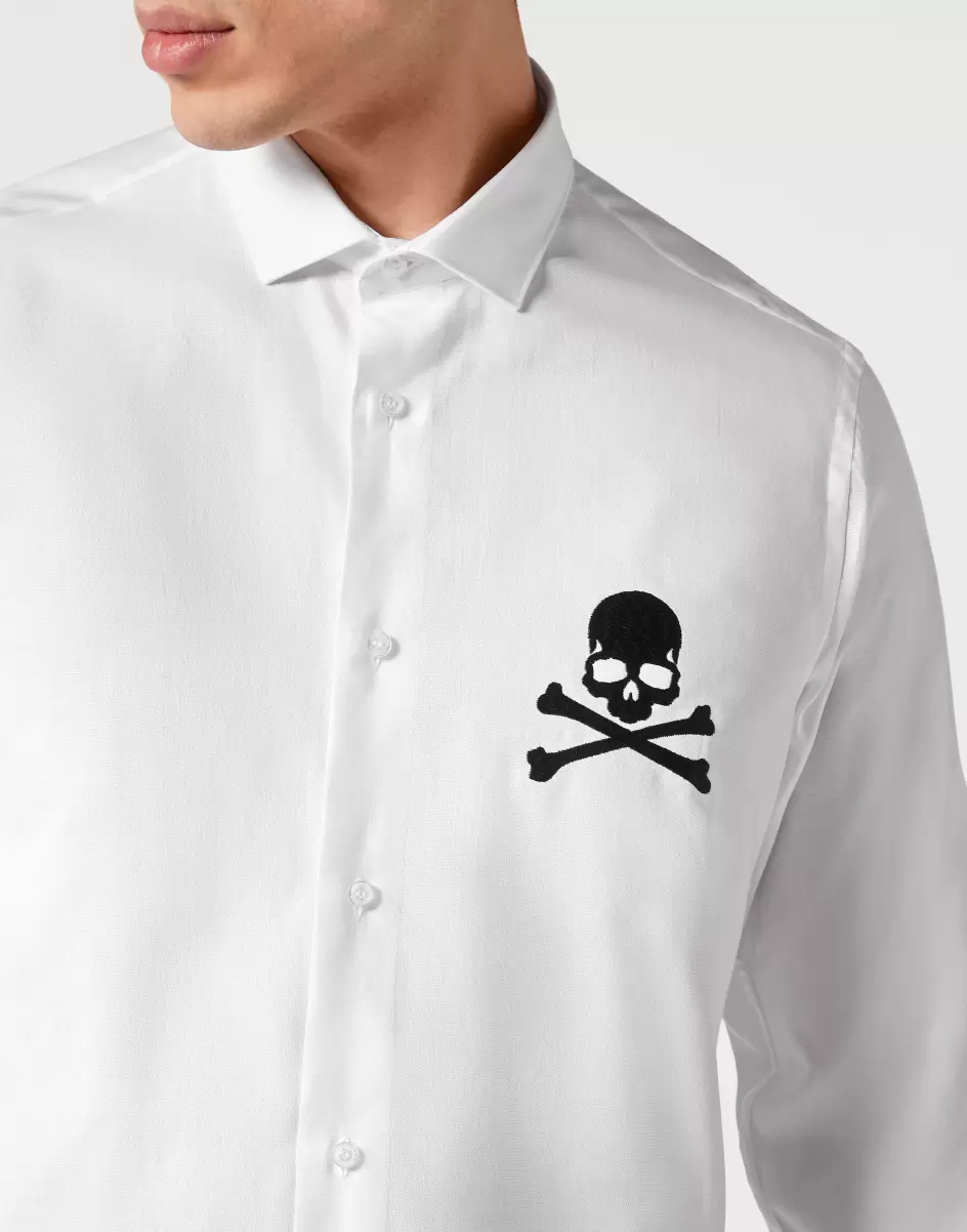 Hemden Herren Philipp Plein White Shirt Sugar Daddy Skull&Bones Mengenrabatt - 4