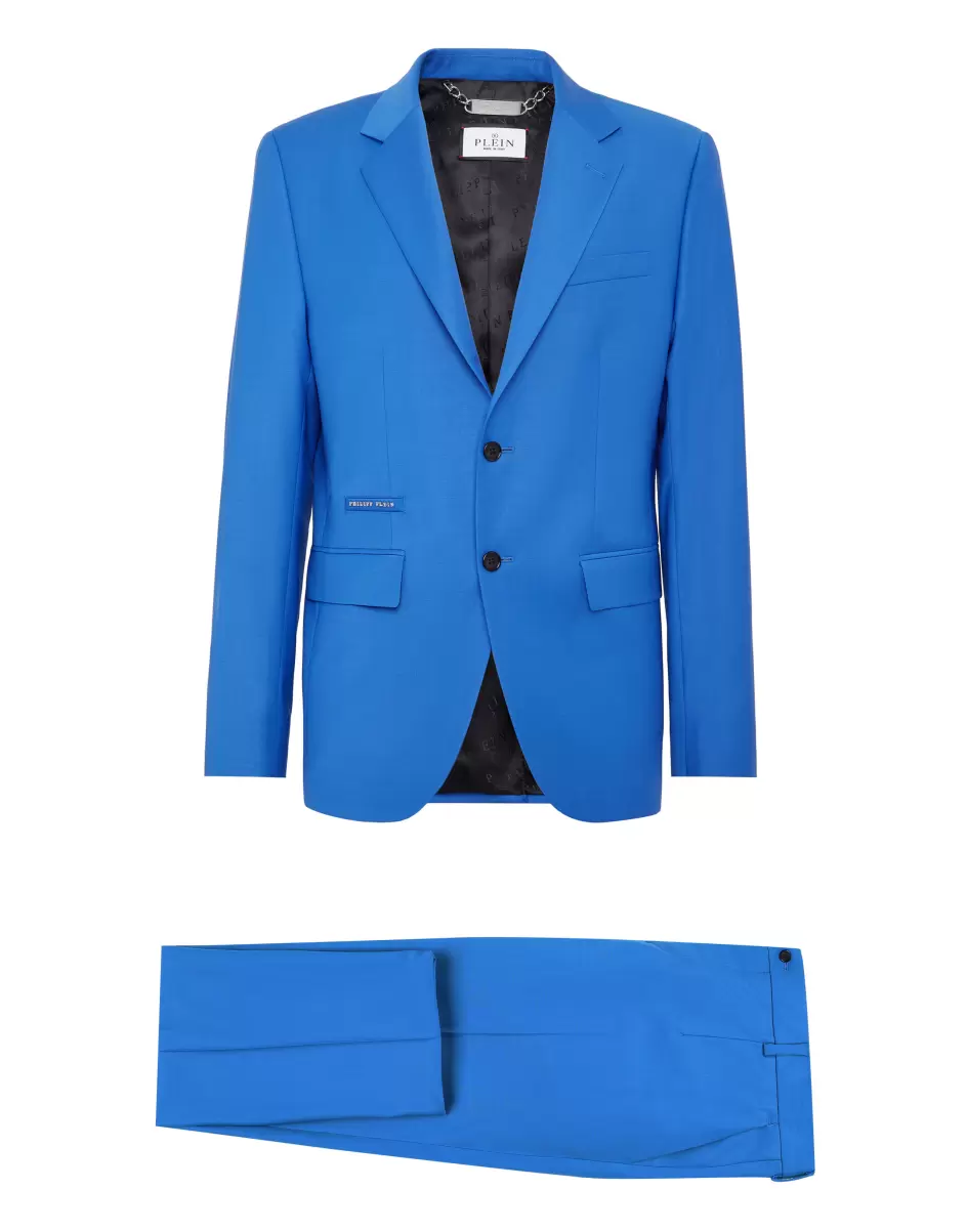 Philipp Plein Technologie Sartorial Herren Light Blue Suit: Blazer/Trousers Sartorial