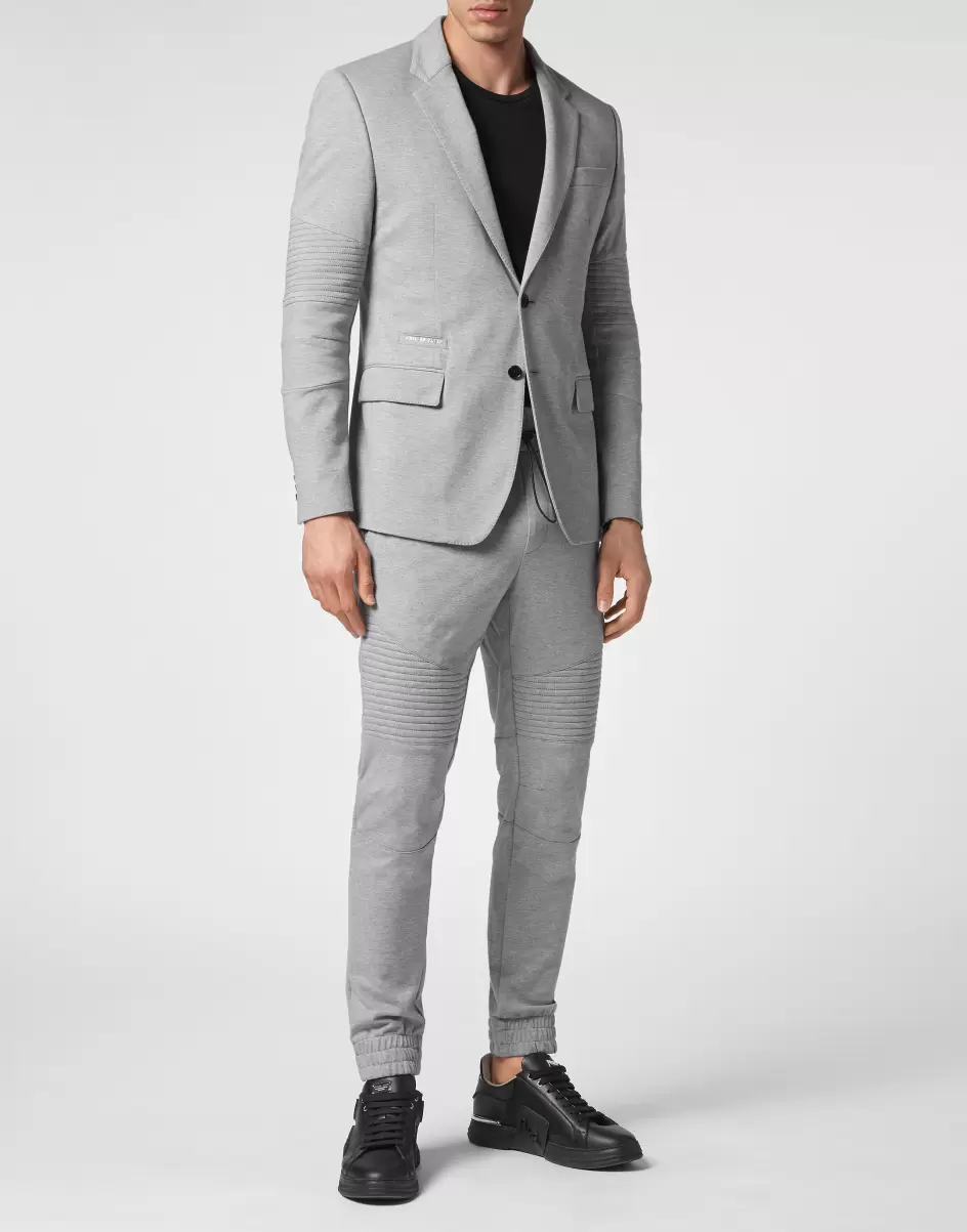 Herren Suit:blazer/Trousers Philipp Plein Empfehlen Grey Sartorial - 3