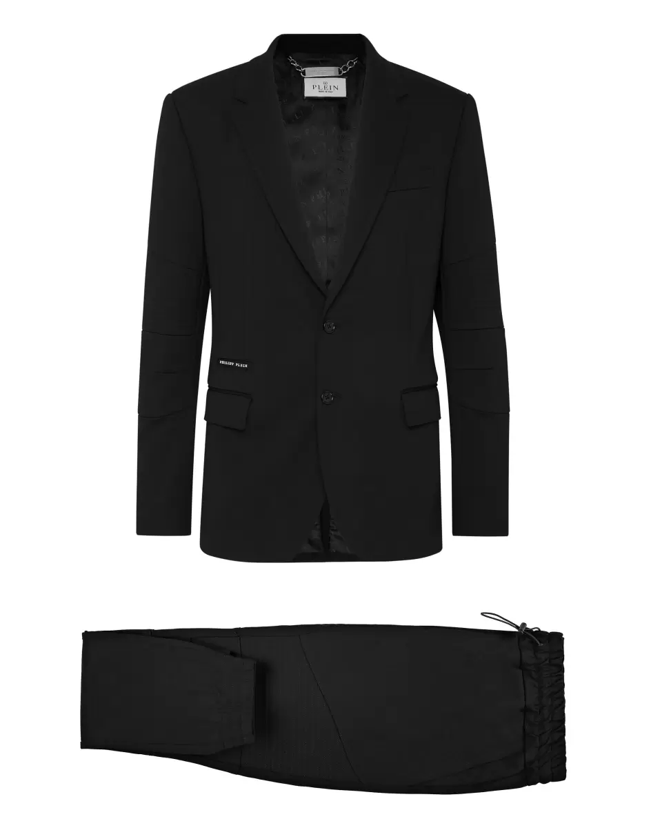 Sartorial Black Philipp Plein Suit:blazer/Trousers Haltbarkeit Herren