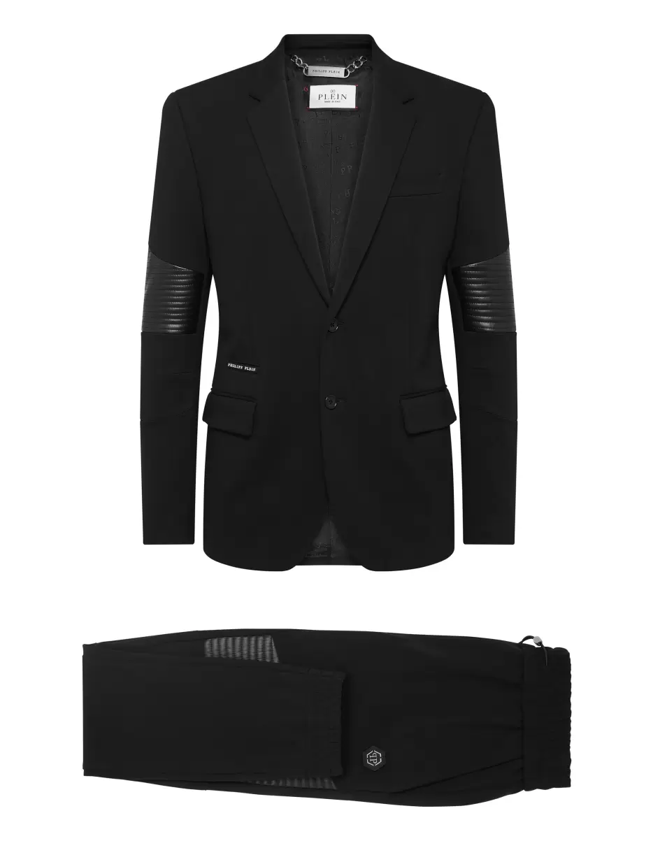 Herren Philipp Plein Sartorial Jogging Suit: Blazer/Trousers Black Eigenschaft