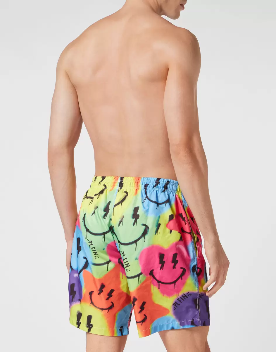 Herren Geschäft Multicolor Badebekleidung Swim-Trunks Smile Philipp Plein - 2
