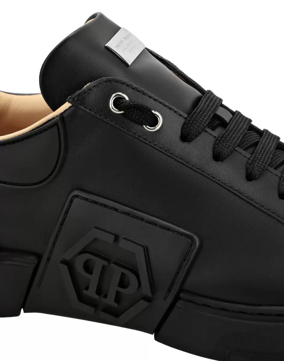 Preissenkung Lo-Top Sneakers Phantom Kick$ Leather Hexagon Black Philipp Plein Herren Low Top Sneakers - 4