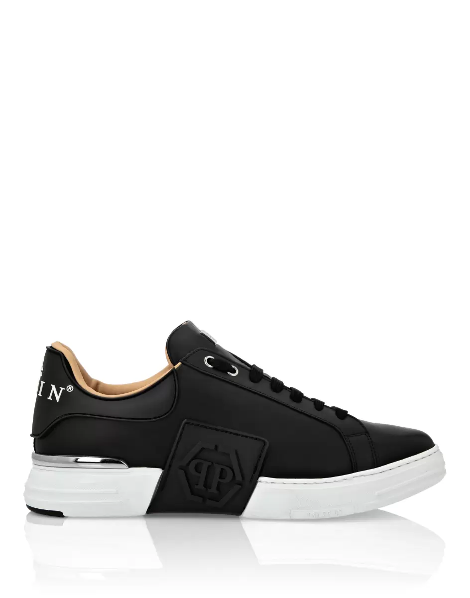 Low Top Sneakers Black / White Lo-Top Sneakers Phantom Kick$ Leather Hexagon Philipp Plein Herren Preisnachlass - 1